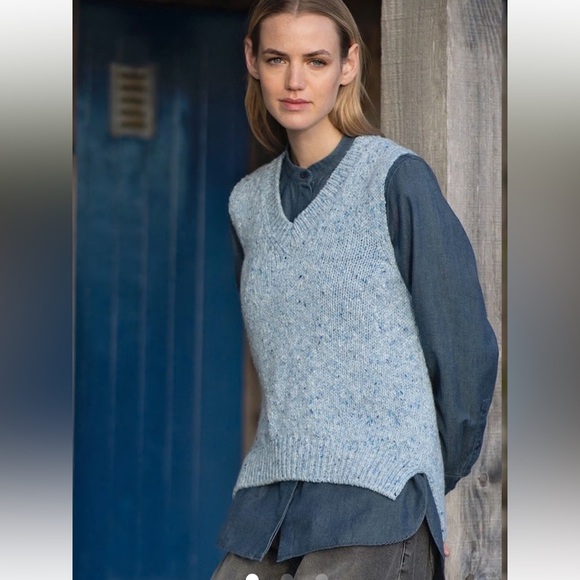 🎉SOLD🎉 Fisherman Out of Ireland Irish Wool Vest - Olive - Picture 5 of 9